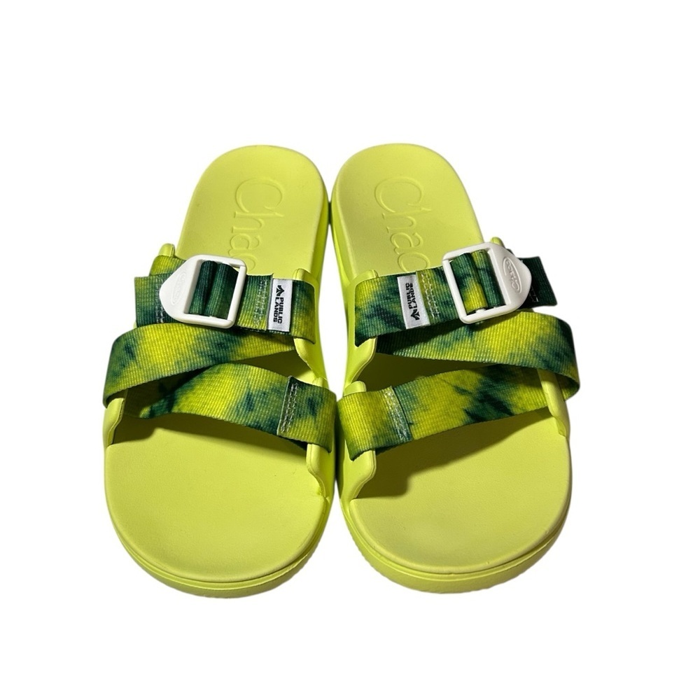 Chaco’s womens Chillos sandals size 8 neon green tye dye
